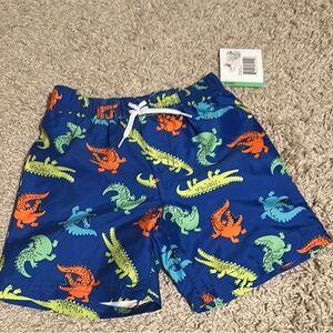 Little Me Blue Dinosaur Print Kids Shorts